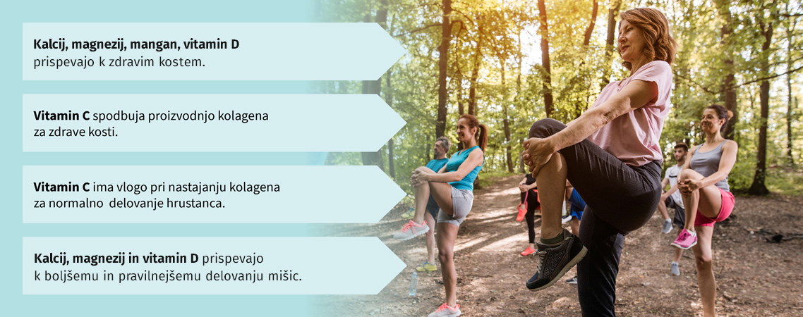 Sestavine FlexiMed® vam bodo pomagale skrbeti za sklepni hrustanec, kosti in mišice